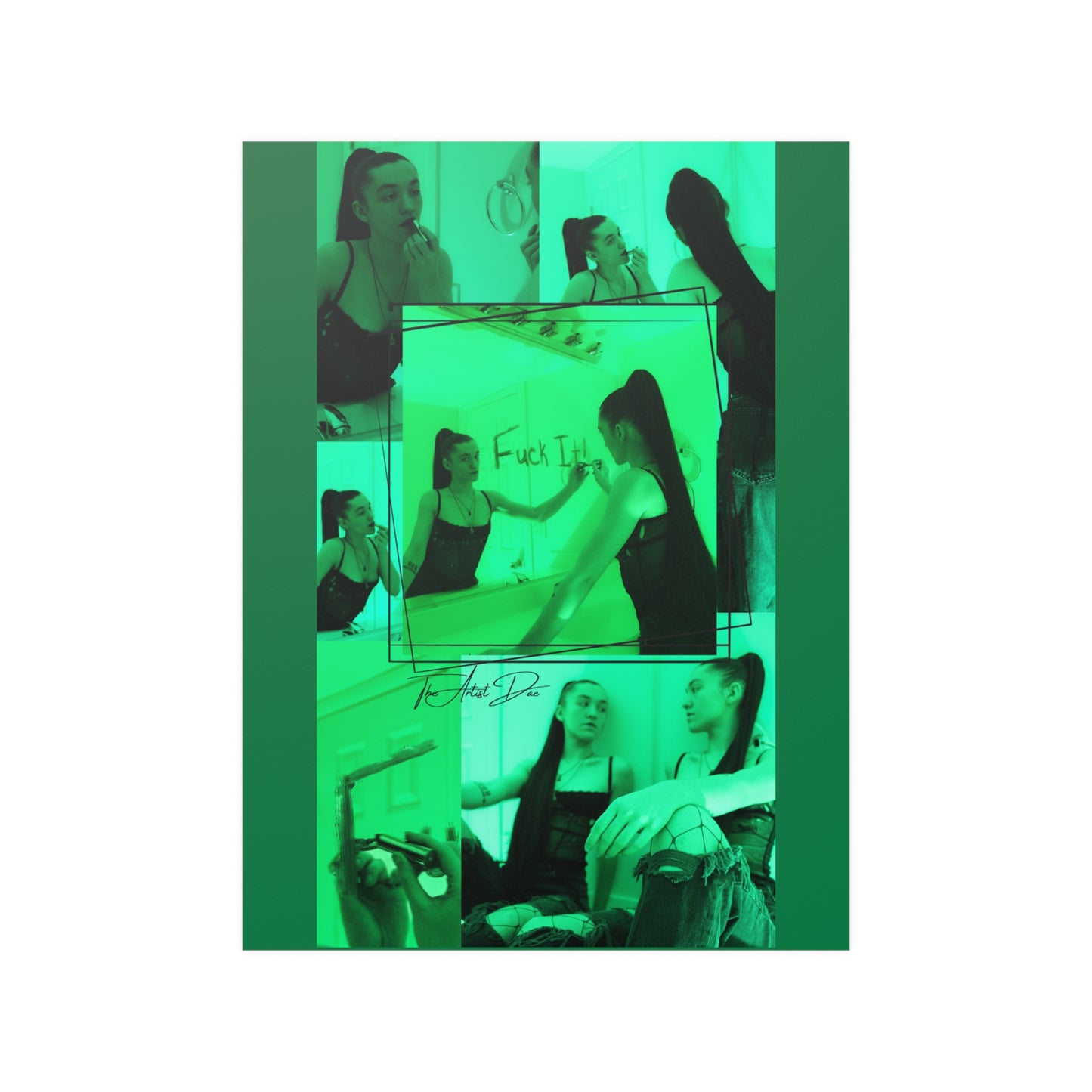 TheArtistDae Original Green Model Poster Satin (210gsm)