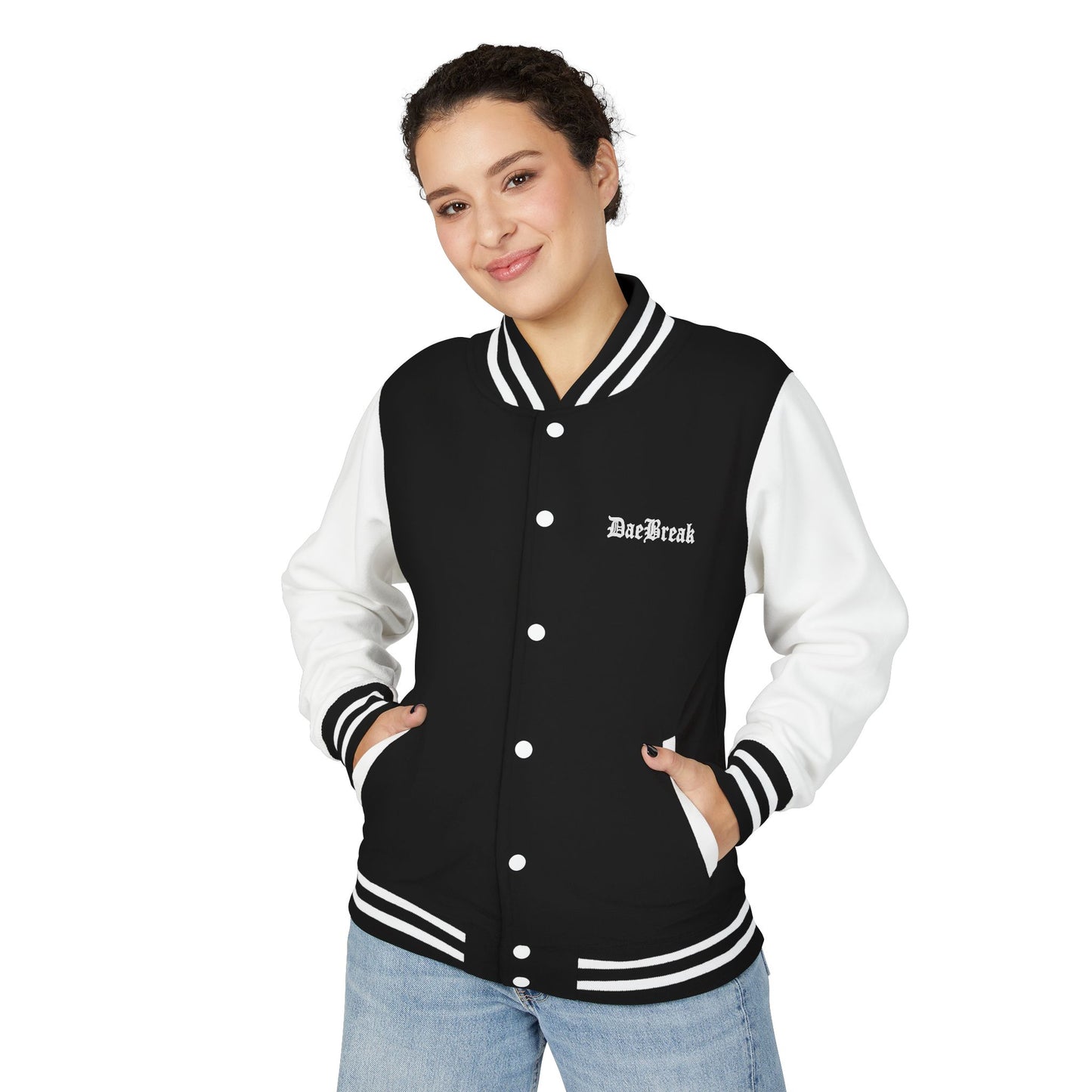 DaeBreak Unisex Heavyweight Letterman Jacket - Trendy Varsity Style