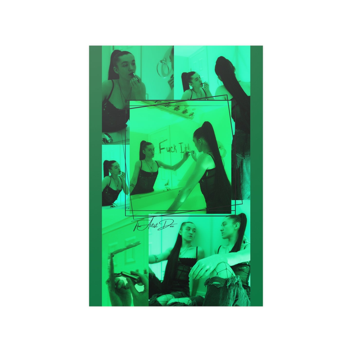 TheArtistDae Original Green Model Poster Satin (210gsm)