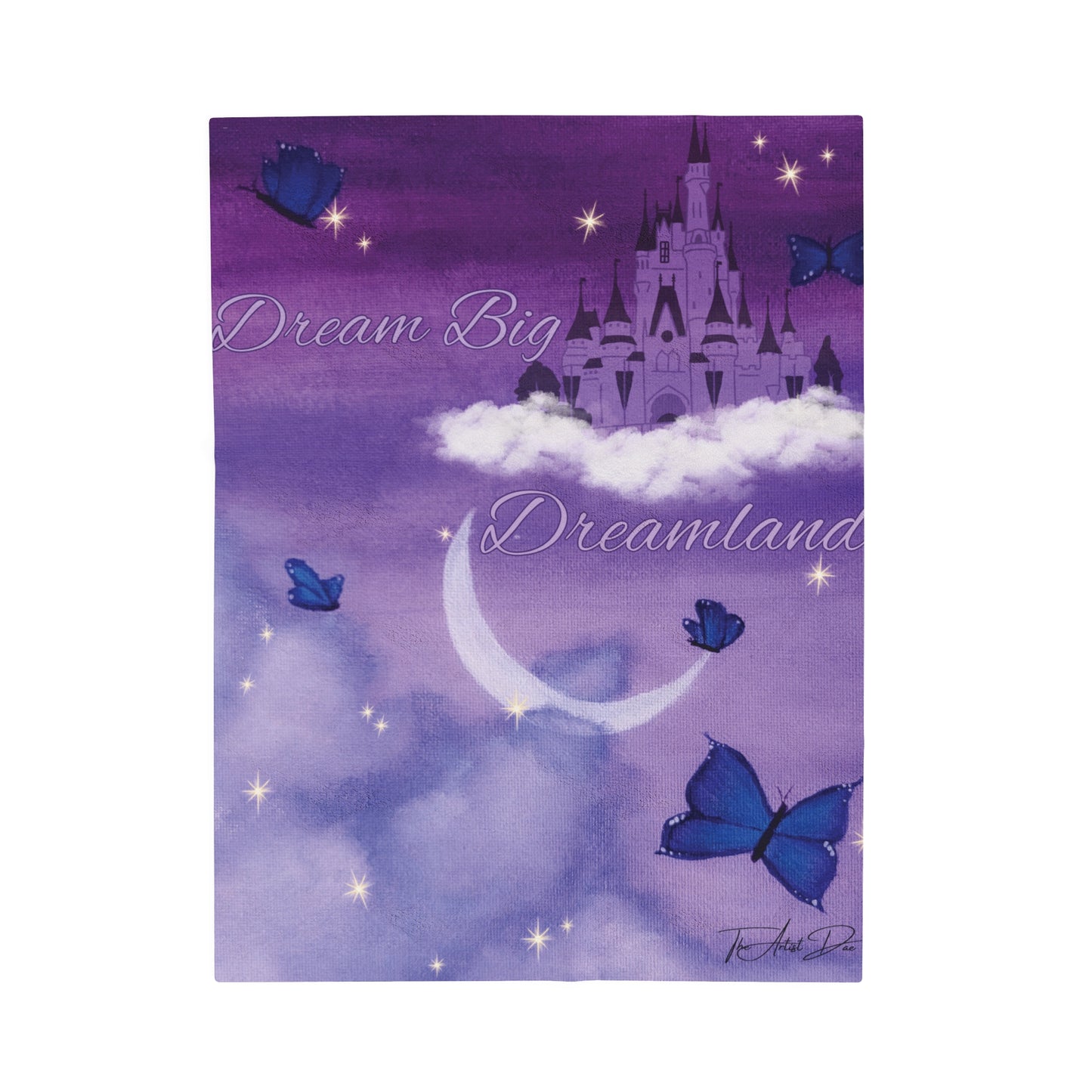 Dae's Dreamland Original Painting Edit Design - Twitch Dreamland - Velveteen Plush Blanket
