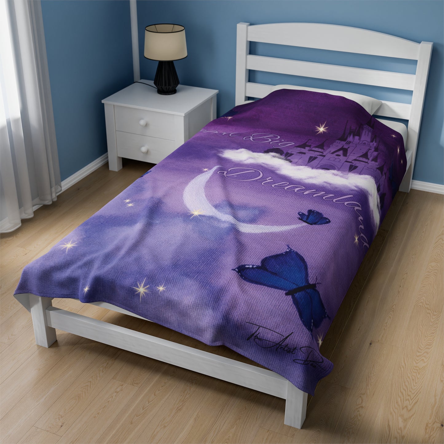 Dae's Dreamland Original Painting Edit Design - Twitch Dreamland - Velveteen Plush Blanket