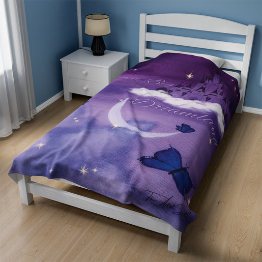 Dae's Dreamland Original Painting Edit Design - Twitch Dreamland - Velveteen Plush Blanket
