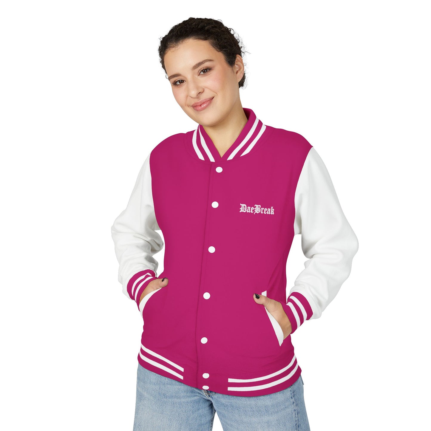 DaeBreak Unisex Heavyweight Letterman Jacket - Trendy Varsity Style