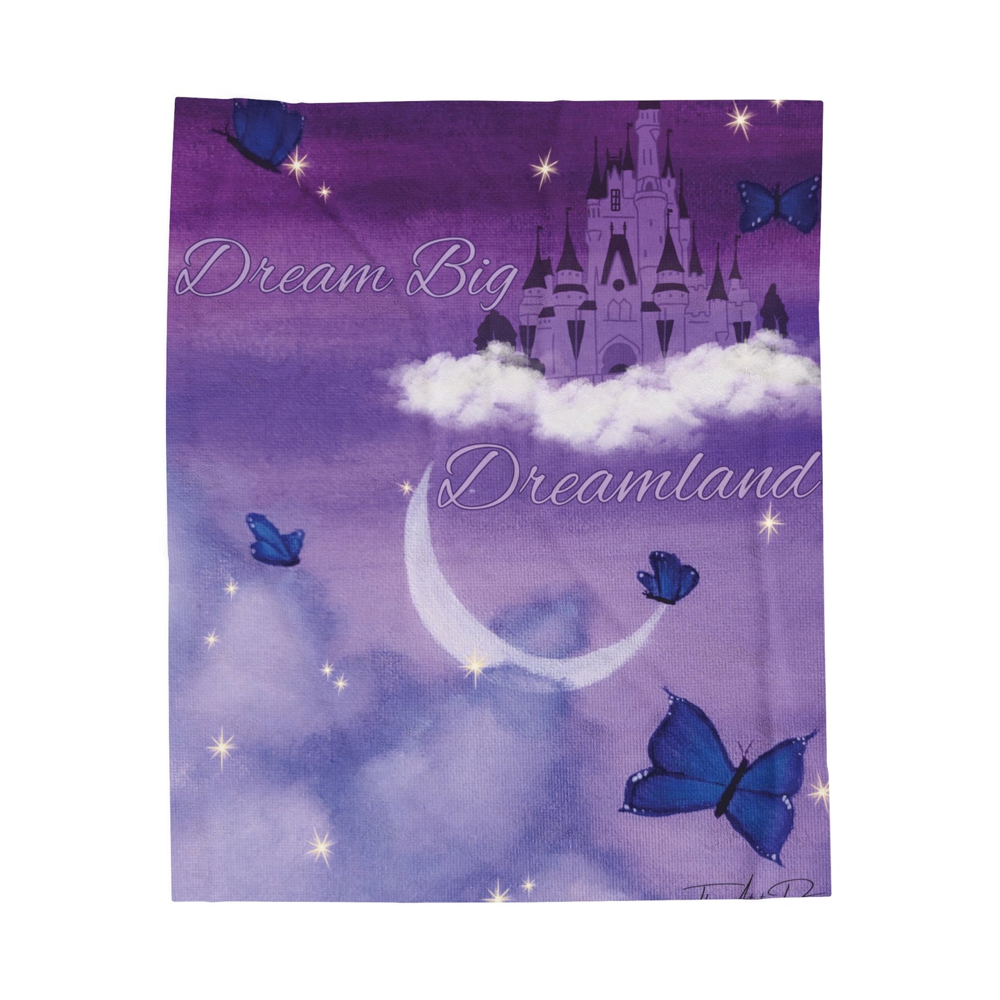 Dae's Dreamland Original Painting Edit Design - Twitch Dreamland - Velveteen Plush Blanket