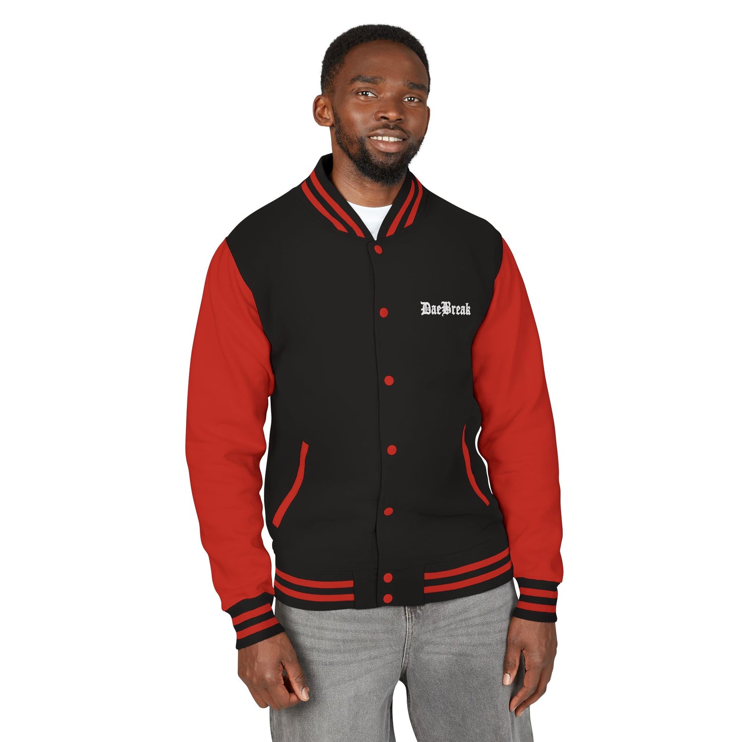 DaeBreak Unisex Heavyweight Letterman Jacket - Trendy Varsity Style