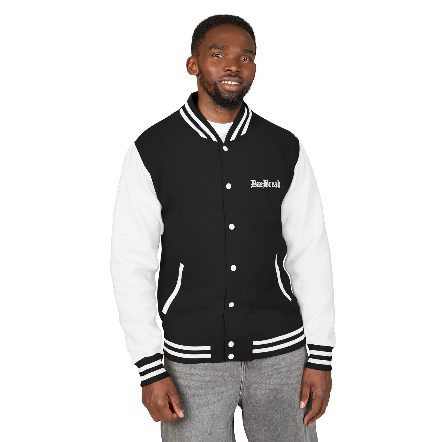 DaeBreak Unisex Heavyweight Letterman Jacket - Trendy Varsity Style