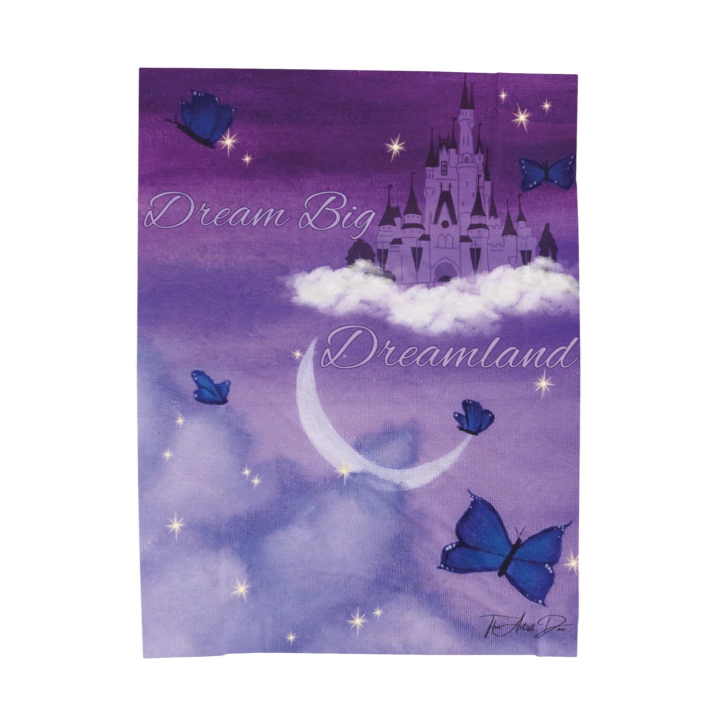 Dae's Dreamland Original Painting Edit Design - Twitch Dreamland - Velveteen Plush Blanket