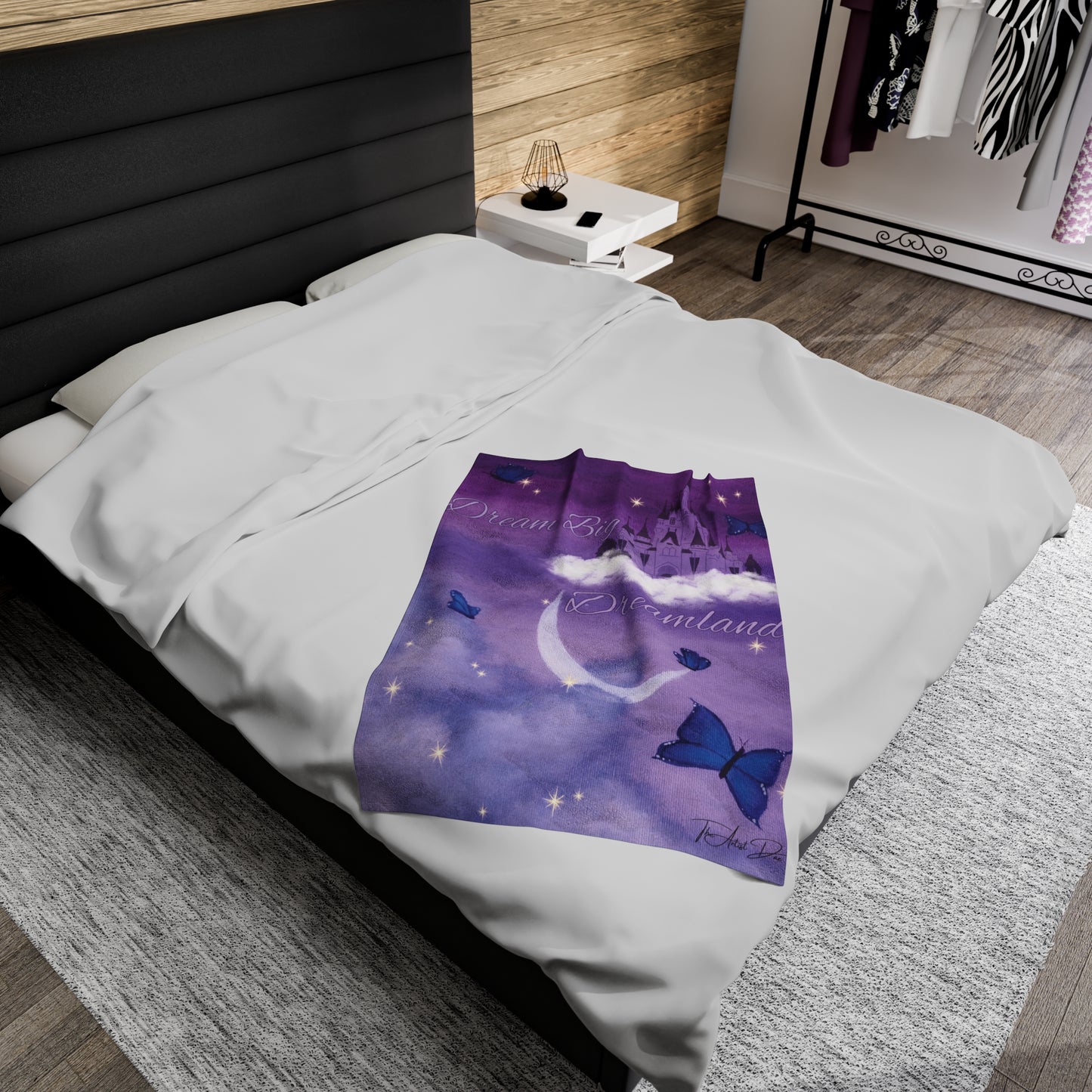Dae's Dreamland Original Painting Edit Design - Twitch Dreamland - Velveteen Plush Blanket