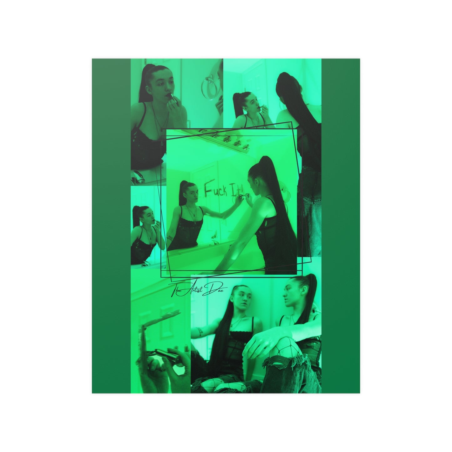 TheArtistDae Original Green Model Poster Satin (210gsm)