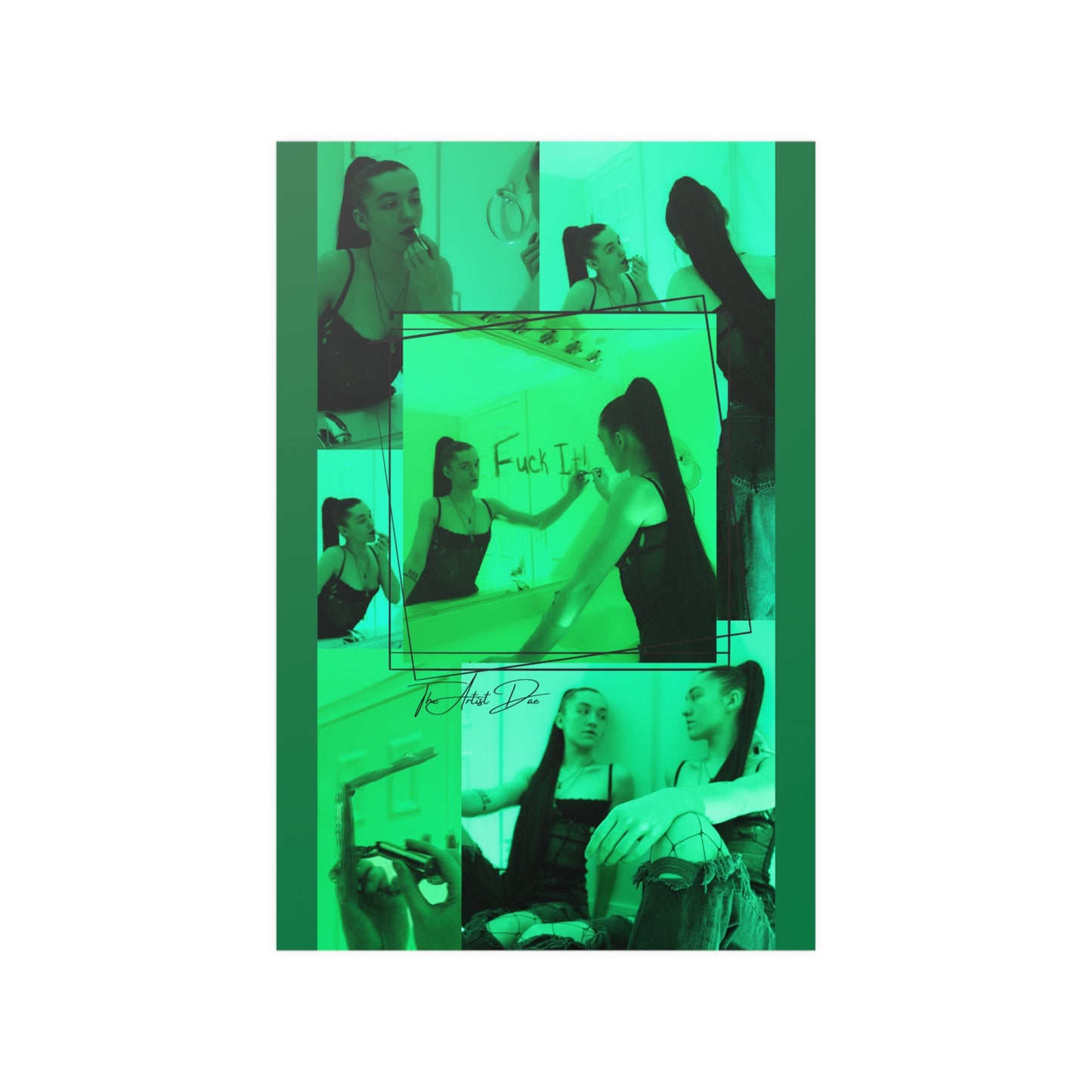 TheArtistDae Original Green Model Poster Satin (210gsm)